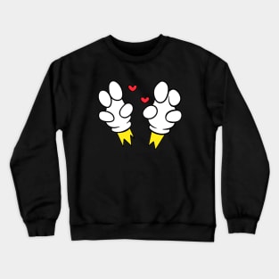 Dope hands grabbing action cartoon illustration Crewneck Sweatshirt